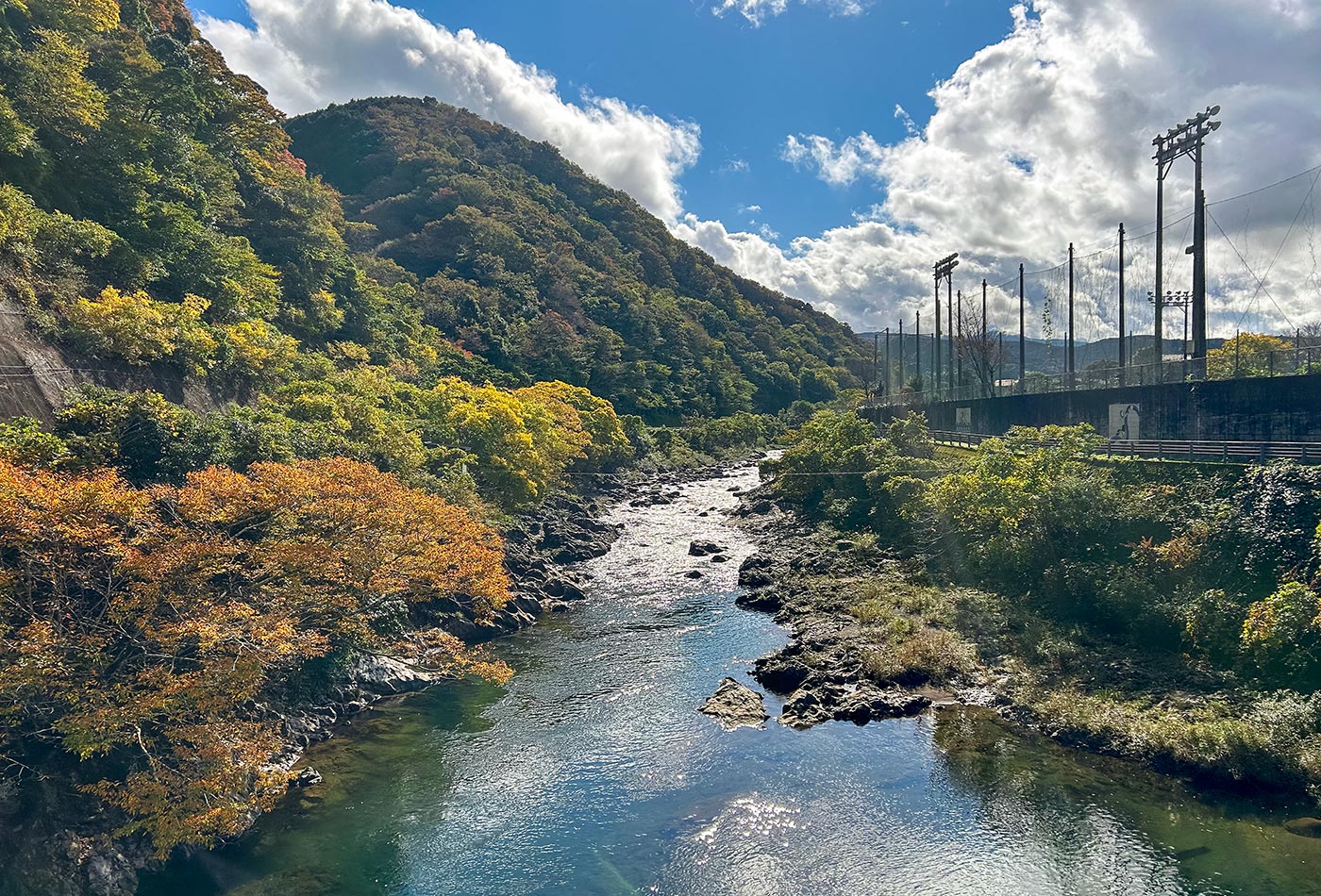伊豆市・狩野川の風景